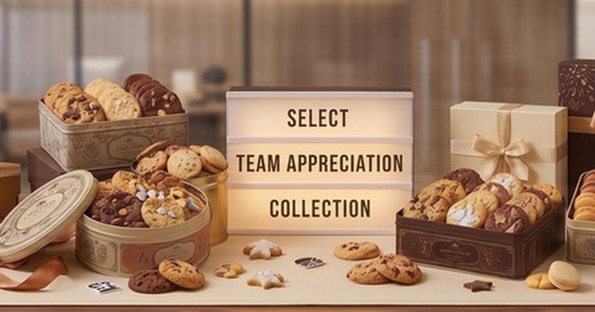 Corporate cookie gift hampers from a dough cookie